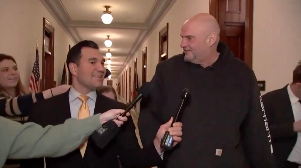 Sen. John Fetterman Trolls Reporters with Hilarious Response About Mar-a-Lago Visit with Trump: “I Demand That I Need to be Made Pope of Greenland” | The Gateway Pundit