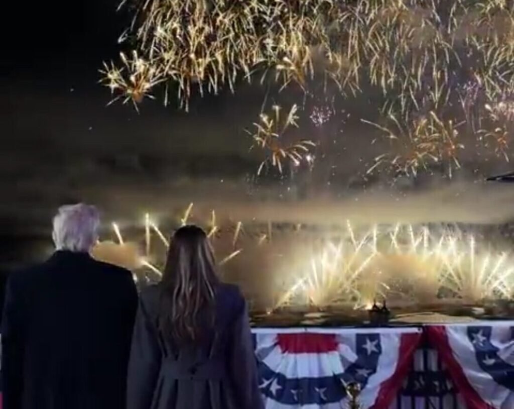 President Trump and Melania Enjoy the Inaugural Fireworks Show at President Trump’s Northern Virginia Golf Course (Video) | The Gateway Pundit