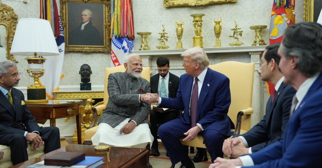 Trump and Modi Shove Disputes Into Background in White House Visit