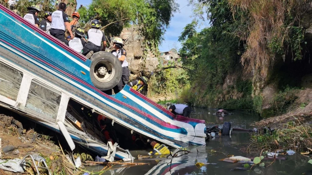 Tragedy in Guatemala Over 51 Dead in Shocking Bus Plunge Off Bridge National Mourning Declared Amid Calls for Safety Reforms