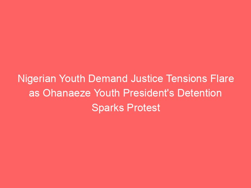 Nigerian Youth Demand Justice Tensions Flare as Ohanaeze Youth President’s Detention Sparks Protest Threats and Global Attention Nigerian Youth Demand Justice Tensions Flare as Ohanaeze Youth President’s Detention Sparks Protest Threats and Global Attention